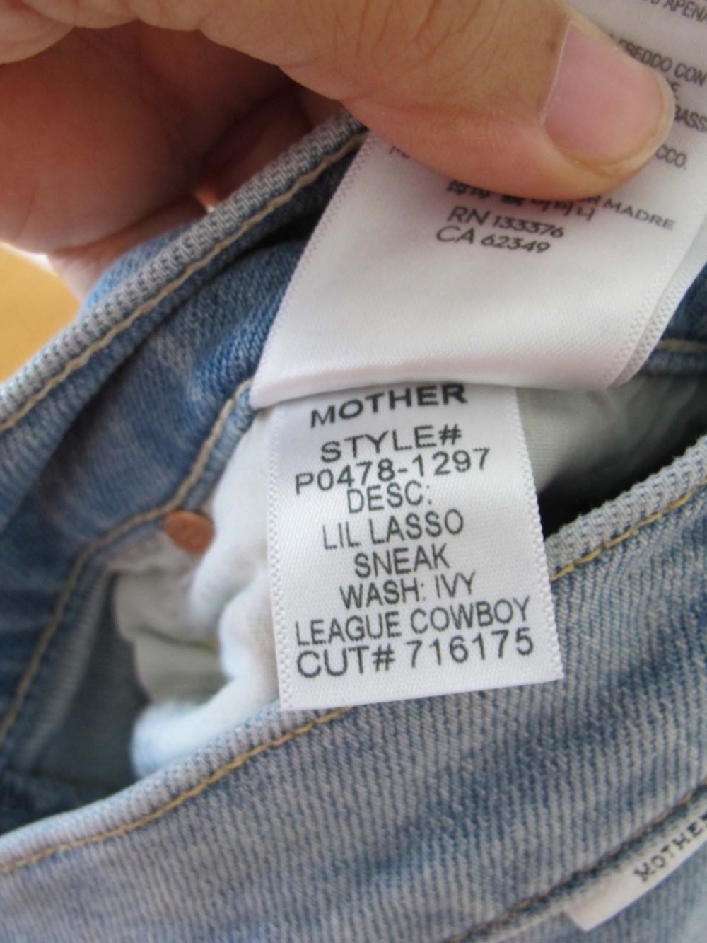 MOTHER Denim Jeans 27 Lil Lasso Sneak Ivy League Cowboy - Picture 3 of 5